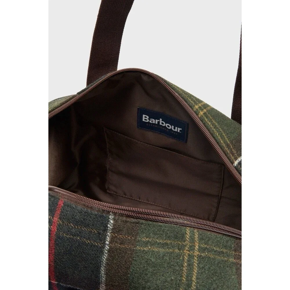 Barbour Classic Tartan Plaid Cree Holdall Duffel Bag NWT